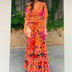 FARM Rio Colorful Floral Maxi Dress